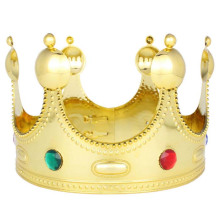Majestueux Royal Gold King Prince Queen Jeweled Couronne Diadème